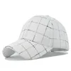 Ball Caps Mężczyźni/Kobiety Plaid Baseball Cap Regulowany bawełniany moda Hip Hap Hat Summer Unisex Outdoor Casual Snapback 2024