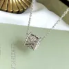 Designer Pendant Necklace Sweet Vanca V Golden Fantasy 18K Rose Gold Diamond Lucky Clover Kaleidoscope Necklace 660G