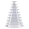 Smyckespåsar Väskor 10 Tier Cupcake Holder Stand Round Macaron Tower Clear Cake Display Rack för bröllop födelsedagsfest dekor248J