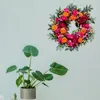 Fleurs décoratives Couronne de printemps Fleur Floral Faux Halloween Décoration Fête des Mères Cadeau Mur Artificiel Belle Porte D'entrée Faite À La Main