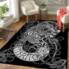 Carpets Viking Dragon Area Rug 3D All Over Printed Non-slip Mat Dining Room Living Soft Bedroom Carpet 02209v