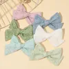 Hair Accessories Baby For Born Toddler Kids Girl Boy Hairpin Cotton Hairclip Cute Solid Color Print Big Bow