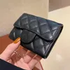 Caviar Mini porte-monnaie portefeuilles pour femmes hommes classique luxe court porte-carte en cuir véritable Designer Bag261K