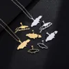 Pendant Necklaces Stainless Steel Jamaica Map 4 Kinds Of Style Gold Color Jamaican Women Country Jewelry GiftPendant247z