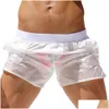 Męskie spodenki Summer Squywear Men Y Fly Transparent Swimming Shorts Surf Trunks Swimsuit Drop dostawa odzież męska ubranie męskie dho2r