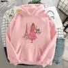 Bluza moda dziewczyna Paris Eiffel Tower Print Kobiety Bluza jesień i zima harajuku swobodna strej z kapturem streetwear longsleeved pullover