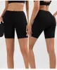 Ll mulheres yoga calças de ciclismo cintura alta emagrecimento apertado calças esportivas nude sensação hip levantamento fitness split shorts