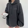 Retro Ins letra impresión suelta sudadera para mujer sudaderas japonés harajuku ulzzang hembra coreana linda ropa para mujeres 240309