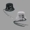 Chapeau tendance hommes et femmes bande flottante chapeau de pêcheur étudiants automne et hiver métal petites feuilles hip-hop couple crème solaire bassin chapeau