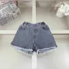 Tute per bambini di marca Set giacca per bambini di alta qualità Taglia 100-160 CM Set estivo in due pezzi Gilet in denim senza maniche e pantaloncini in denim 24Mar