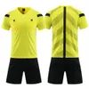 Professional Referee Soccer Jersey Set Adult Vneck Football Uniform Short Sleeve Match Judge Shirt Three Pockets Shorts 240306