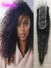 Cheveux humains brésiliens 2X6 fermeture à lacets partie centrale crépus bouclés 26 avec des cheveux de bébé fermetures de cheveux vierges 1024 pouces 3260523