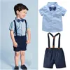 Clothing Sets 1-6T Baby Boys Clothes Set Summer Cotton Shirt Short Pants Kids Party Suits Fashion Children Formal Suit Boy Costume