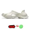 Designer sandaler 2024 pool glider mode hd sandal trippel svart vit sandrosa gummi skum mögel tofflor chunky plattform klackar sommarman kvinnors skor 35-46