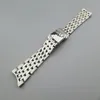 22mm New High quality SS Polishing brushed Curved End Watch Bands Bracelets For Breitling Watch260f