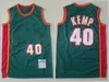 Men Throwback Basketball Shawn Kemp Jersey 40 Gary Payton 20 Kevin Durant 35 Vintage Retro Embroidery And Sewing For Sport Fans Color Green Red White