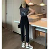 Women's Pants Real S Casual Suit Female 2024 Spring/Summer High Waist Petite Smooth Ankle-Length Cigarette