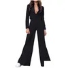 Gym Kleidung Damen Elegantes Business-Anzug-Set, kurze Jacke, Hose mit weitem Bein, Bleistifthose für Damen, Arbeitsanzüge, Drop-Lieferung, Sport, Otbuf