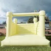 10x10ft Haute qualité commerciale Blanc Bounce House Gonflable plein PVC sautant Château gonflable videur châteaux cavalier avec ventilateur pour les événements de mariage fête 03