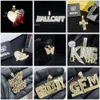 Oem aangepaste hiphop sieraden Iced Out brief hanger Vvs Moissanite 10k 14k 18k echte gouden hiphop ketting diamanten hanger