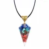 Pendentif Colliers Tendance Cristal Naturel Hexagonal Cône En Forme De Charme Collier Reiki 7 Chakra Gem Pierre Chaînes De Cou Pour Femmes Bijoux