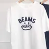 女性用Tシャツの夏のレジャーファッションビーム衣料品レタープリント快適なコットンショートラウンドネックビーム日本TシャツJ240309