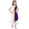 Scene Wear Girls Sleeveless Goldline Praise Dance Dress Liturgical Church Robe Gown Worship Performance Costume Lyrical Dancewer