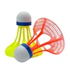 3Pcs Badminton Airshuttle Balle en nylon en plastique pour l'entraînement Volants de badminton extérieurs en plastique durable avec résistance au vent 240304