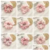 Haaraccessoires Roze kleuren Haarbanden Dot gestreepte meisjes Haarbindingen Touwen Elastische scrunchies Hoofdband Ponytail Holder Women Accessoires 9 DHJye