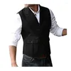 Men's Vests Selling Suit Vest Boutique Wool Tweed Slim Fit Autumn Cotton Male Gentleman Business Waistcoat For Wedding GroomsmenA