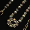 Anhänger Halsketten Designer Luxusschmuck für Frauen Diamant Halskette Hochwertiges Gold Vielseitig Mit Box 24381LR L240309