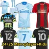 Os fãs tops de camisas de futebol giakoumakis United Soccer Jerseys 2024 Man Player Versão United Home Terceiro Araujo Damm Football Shih240309