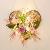 Decorative Flowers Spring Outdoor Front Door Welcome To The Flower Wreath Hanger Decoration Easter Egg Maison