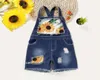 Jumpsuits Boiiwant Girls Casual Suspender Trousers Square Collar Sleeveless Denim Tyg Overgaver Navy White Shorts 27 Years9070616