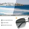 Carfia hommes lunettes de soleil polarisant attitude luxe métal classique mode lunettes de soleil carré brillant pistolet or