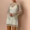 Abbigliamento da donna Abiti Abito con bretelle in rete a due pezzi con paillettes trasparenti