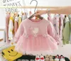 2020 Herbst Neugeborenes Baby Mädchen Kleid Für Mädchen 1 Jahr Geburtstag Tutu Kleid Prinzessin Baby Kleid Säuglings Kleidung Kleinkind Kleider Q07161260347