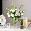 花瓶12パックのガラスシリンダー花瓶6インチ高さの透明な花瓶ハリケーンフローティングキャンドルホルダーホームデコレーションルーム装飾ウェディングL240309