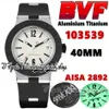 2022 BVF 103539 alluminio titanio A2892 automatico 40M orologio da uomo rivestito in gomma logo lettera lunetta luminosa Steve Aoki quadrante in gomma Str212F