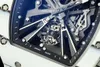 2024 T+ factory Men's Watch RM12-01 Carbon Fiber Case Tourbillon Watch Ultra-Thin integrated movement thickness 13.9mm sapphire anti-glare glass fluoro strap watches