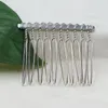 Pinces à cheveux 500 pièces, 10 dents, peigne d'insertion de casserole et de frange.Accessoires de bijoux à bricoler soi-même, peigne en acier inoxydable à tête Simple