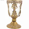 Vases Vase en verre à pieds avec cadre en métal, pièce maîtresse de Table, Vase à fleurs Vintage, conteneur de fleurs L240309