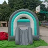 Mini maison de rebond commerciale en PVC arc-en-ciel, château gonflable pour enfants, équipement de salle de jeux pour enfants d'intérieur avec souffleur, livraison gratuite à votre porte