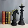 Decorative Objects Figurines SAAKAR International Chess Resin Decorative Ornaments Home Interior Office Figurines King Queen Knight Statue Collection Objects T