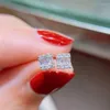 Stud Princess Cut Lab Diamond Earring 925 Sterling Zilveren Sieraden Engagement Wedding Oorbellen voor vrouwen Bruidsfeest GiftStud Mill164G