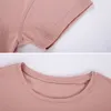 Camisetas de manga corta para mujer, sudadera, top corto sin mangas, entrenamiento deportivo, ropa de gimnasia femenina, ropa deportiva holgada para correr, traje de yoga, Tops de secado rápido