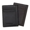 GUBINTU en cuir véritable hommes mince poche avant porte-cartes crédit Super mince mode porte-carte trave portefeuille tarjetero hombre292q