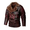 GLACIERBREAKER veste en cuir hommes hiver polaire moto Pu veste en cuir mâle col montant décontracté coupe-vent mince manteau 6Xl 240227