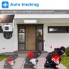 Dual Lens PTZ Solar Camera Screens PIR Human Tracking Outdoor Color NIght WIFI Security CCTV Surveillance IP