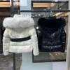 Puffer Designer Down Jacke Haftowana odznaka płaszcza zimowa celac fur